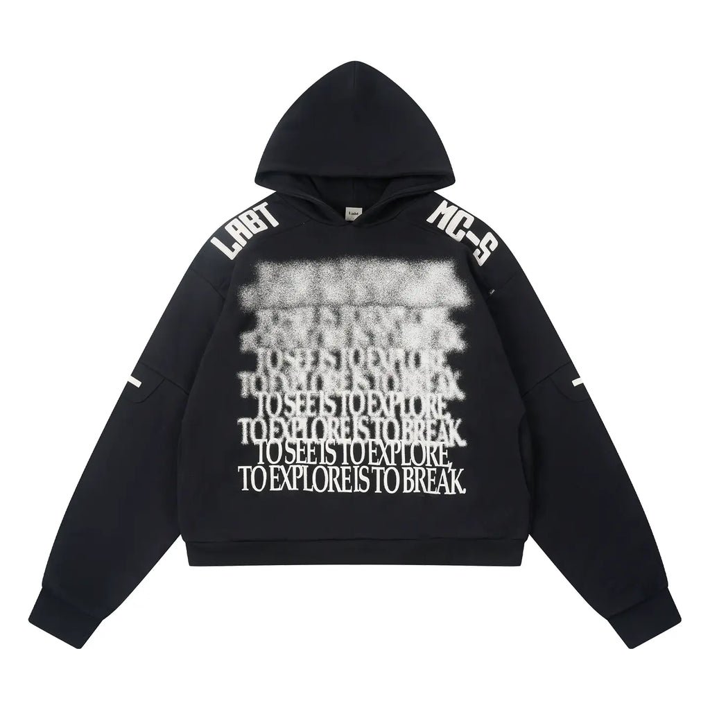 Labt Blur Structure Print Hoodie