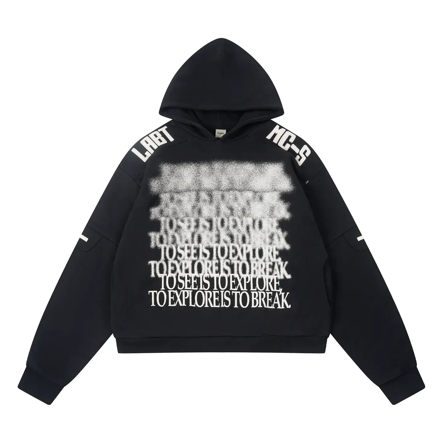 Labt Blur Structure Print Hoodie