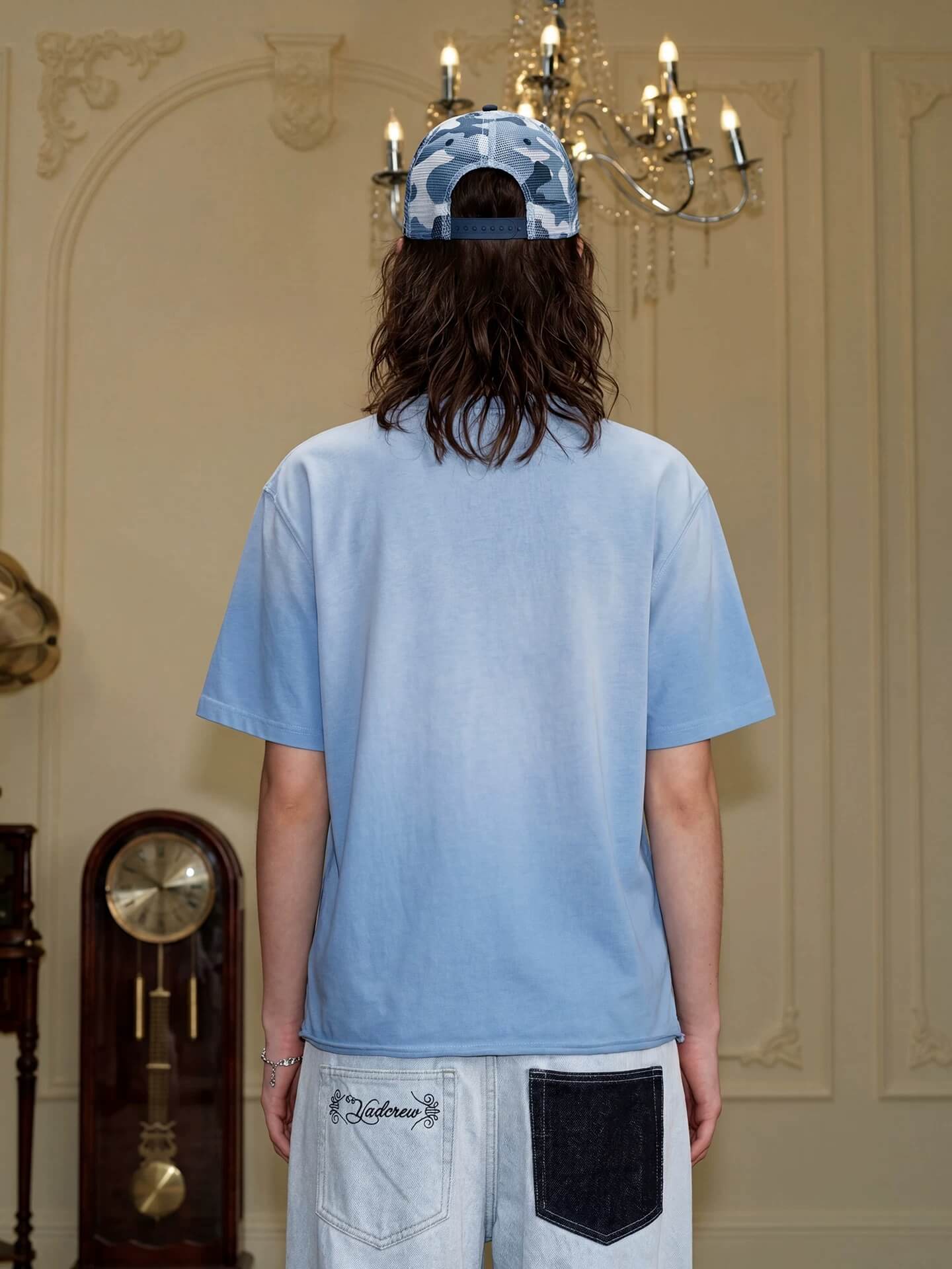 YADcrew Peace Dove Patch Distressed Washed Tee