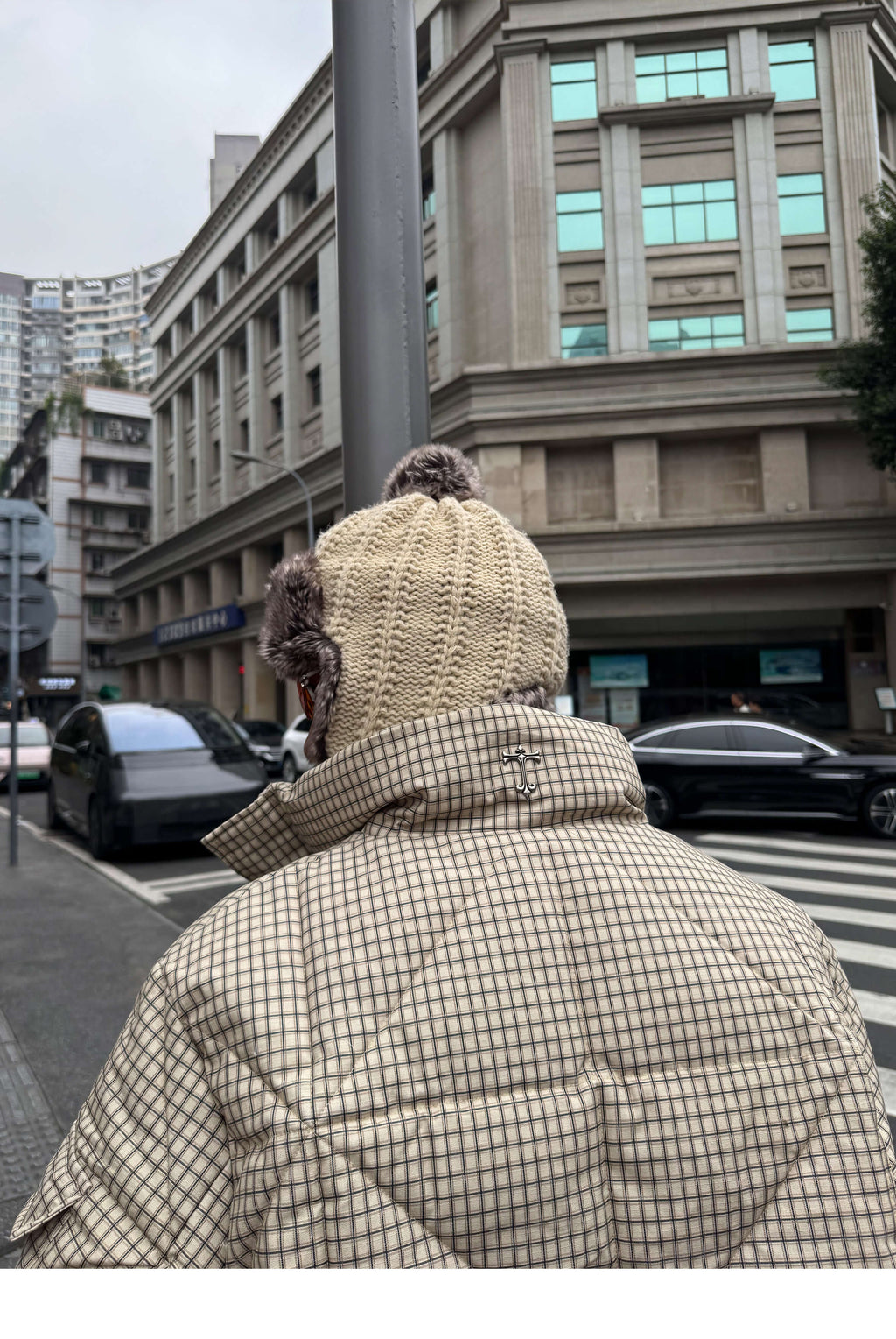 STEEPC Plaid Diamond Quilted Padded Jacket