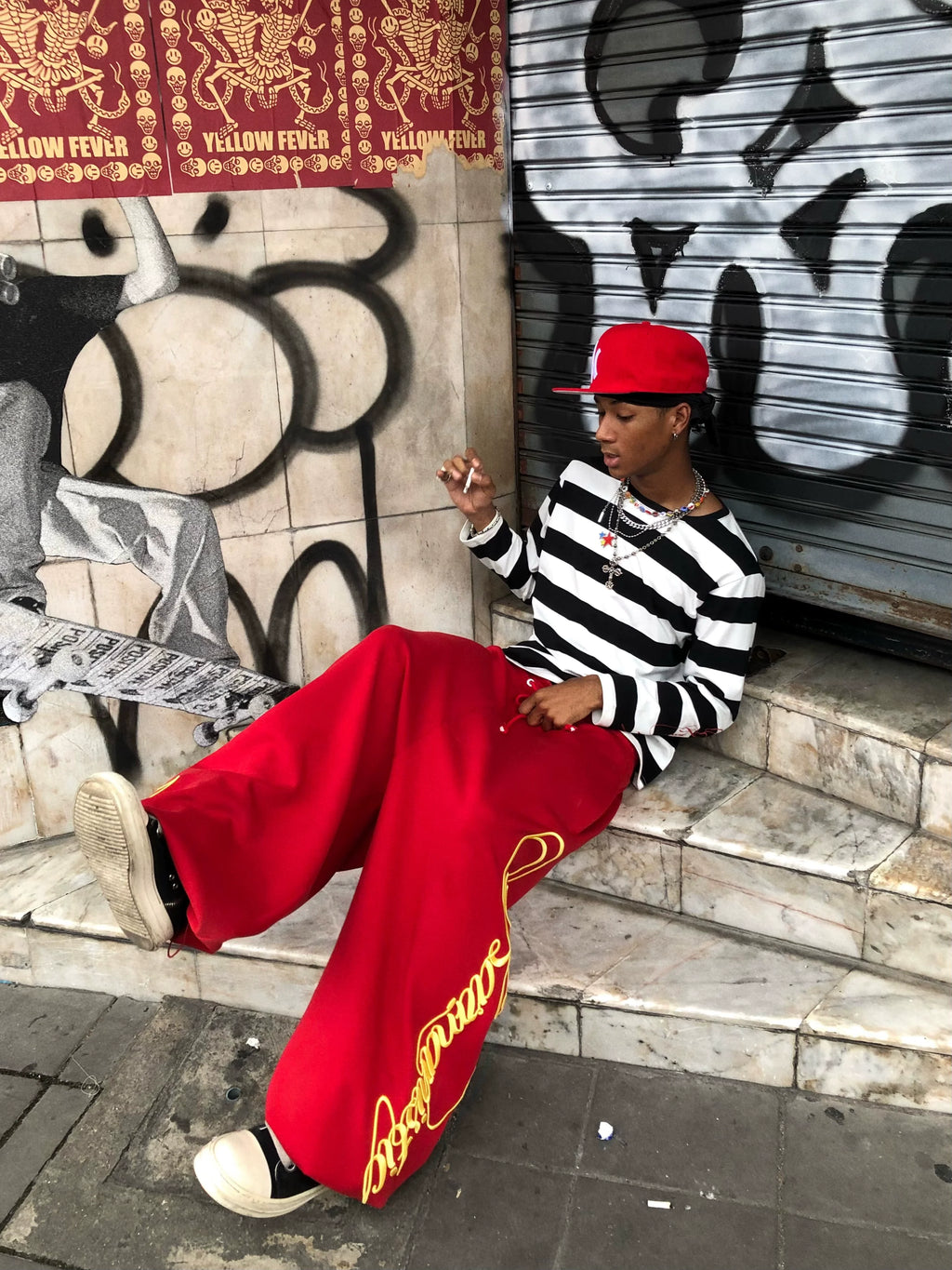 KARMANISTIC Original Embroidery Baggy Jogger Sweatpants
