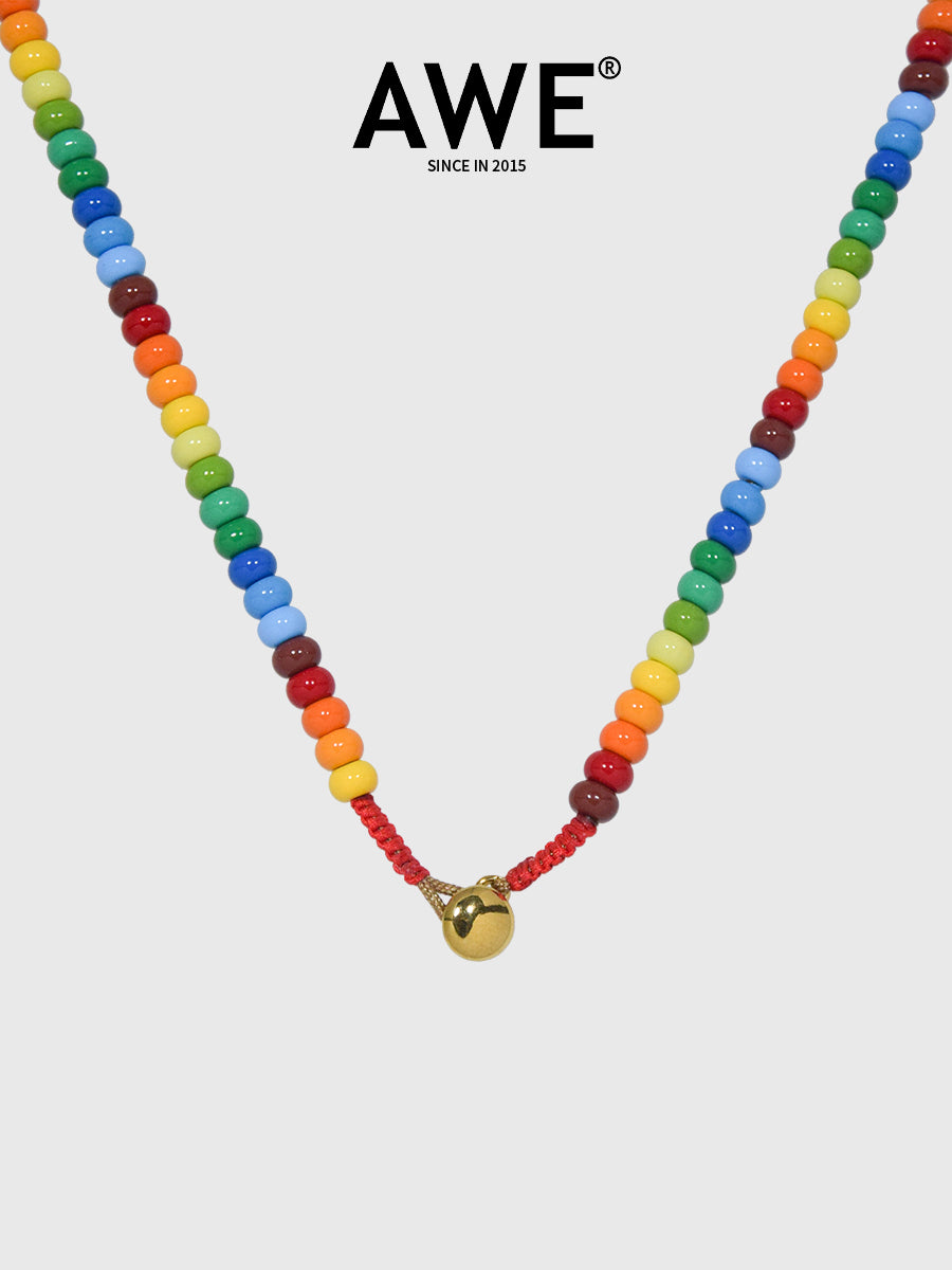 AWE Colorful Enamel Beaded Necklace