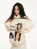 Night Lab Punk Girl Puff Print Hoodie