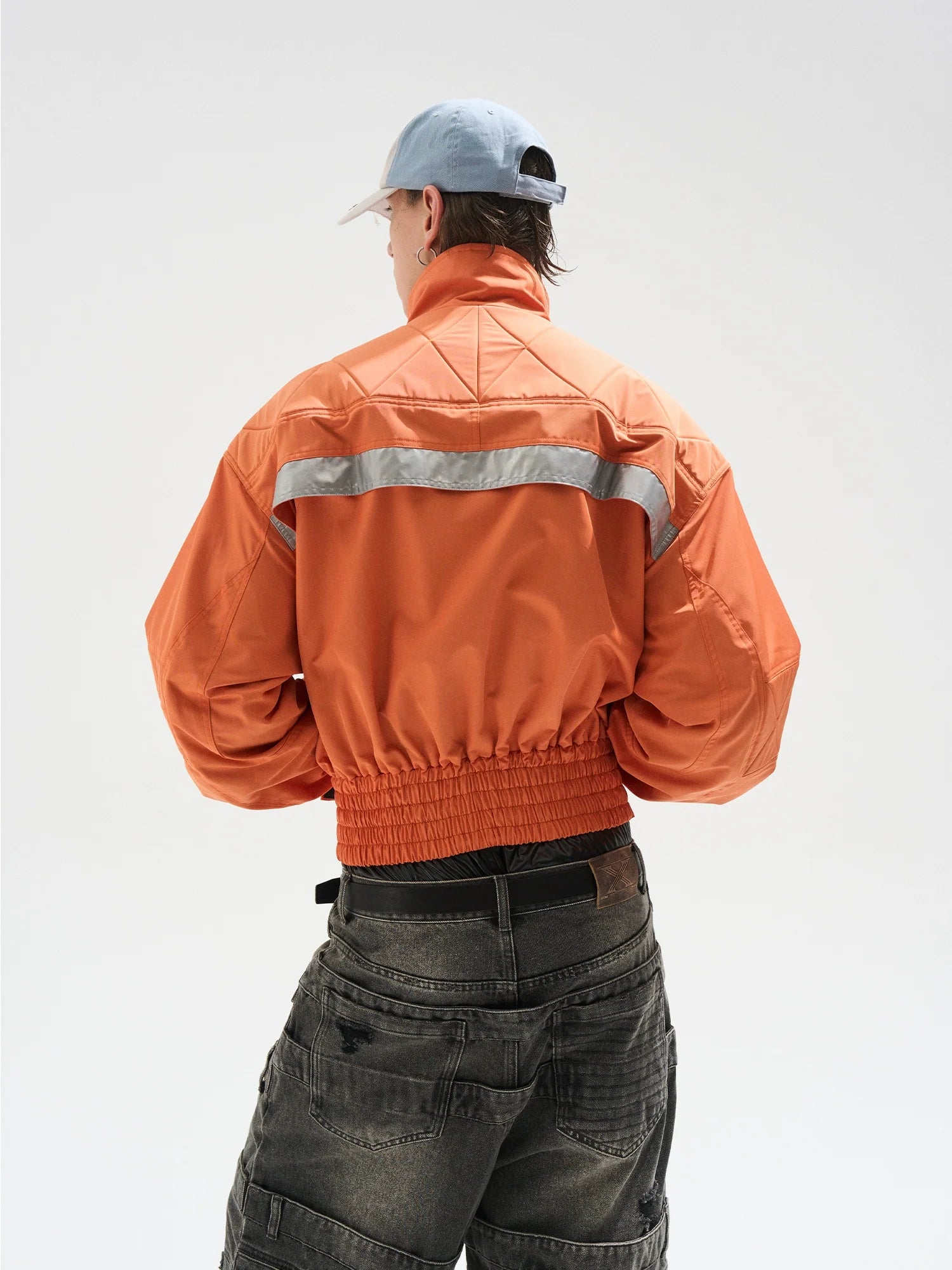 BLIND NO PLAN Reflective Stripes Short Jacket