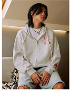 MEDM Basic Logo Embroidery Zip Up Hoodie