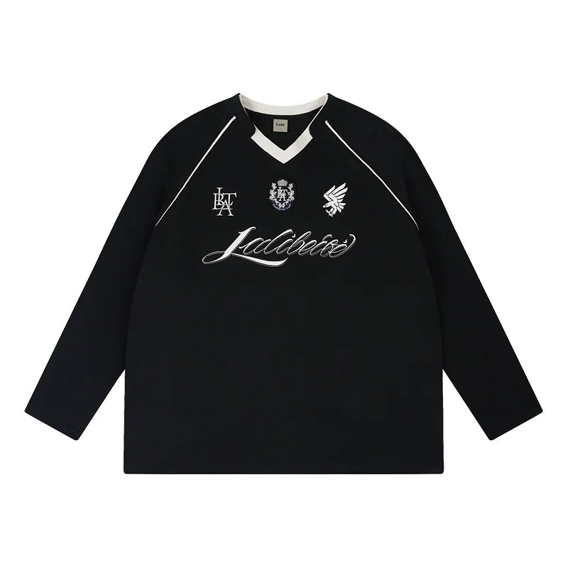 Labt Emblem Patch Mesh Long Sleeve Soccer Jersey