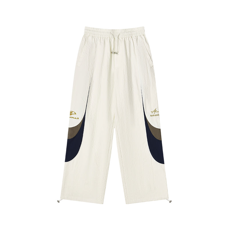 Harsh and Cruel Contrast Color Stitching Logo Track Pants