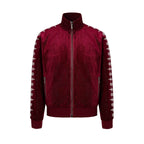 YADcrew Silver Thread Velvet Pearl Track Jacket