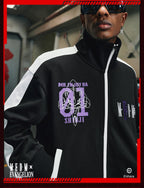MEDM x EVA Line Art Body Contrast Color Track Jacket