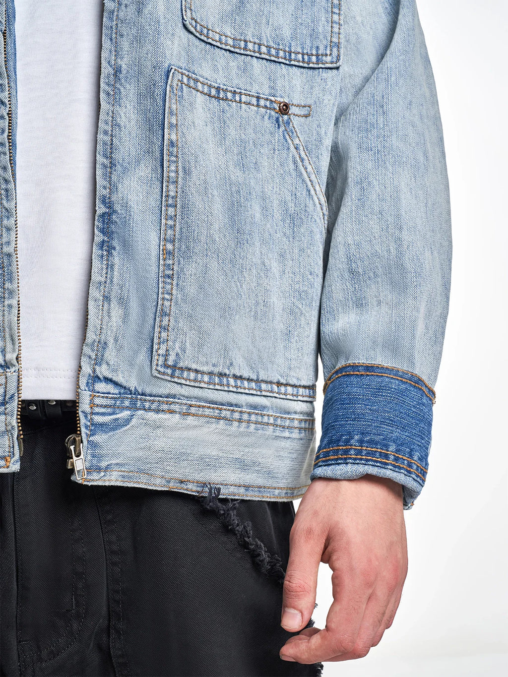 F3F Select Multi Pocket Washed Work Denim Jacket