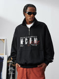 MEDM Half-Zip Logo Embroidered Sweatshirt