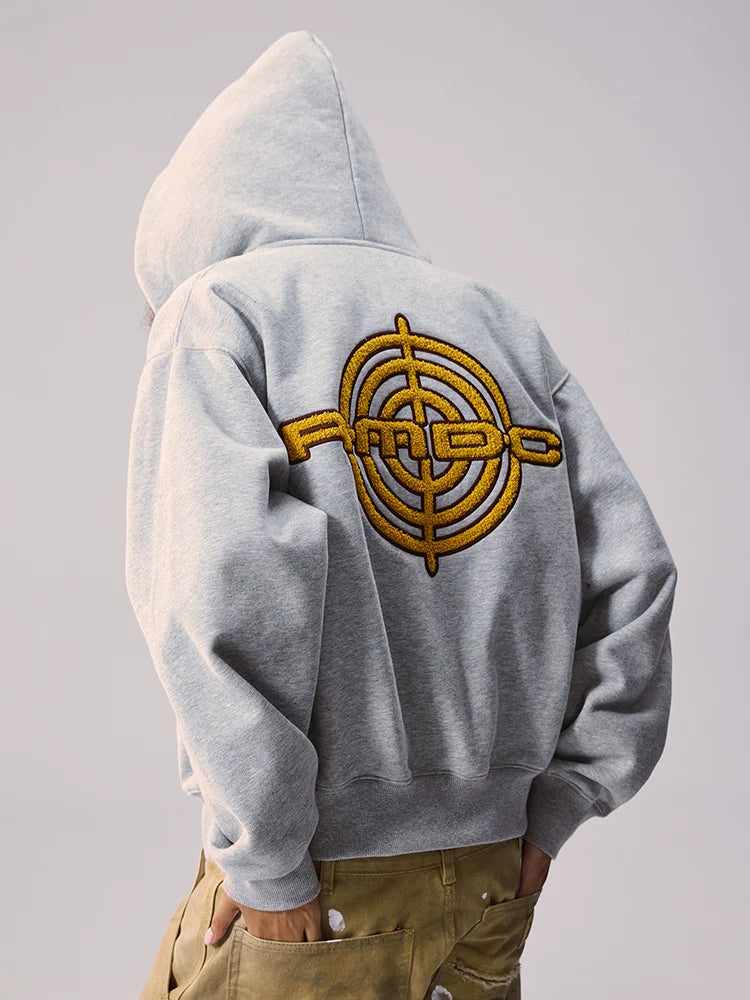 Remedy Terry Embroidery Zip Up Hoodie