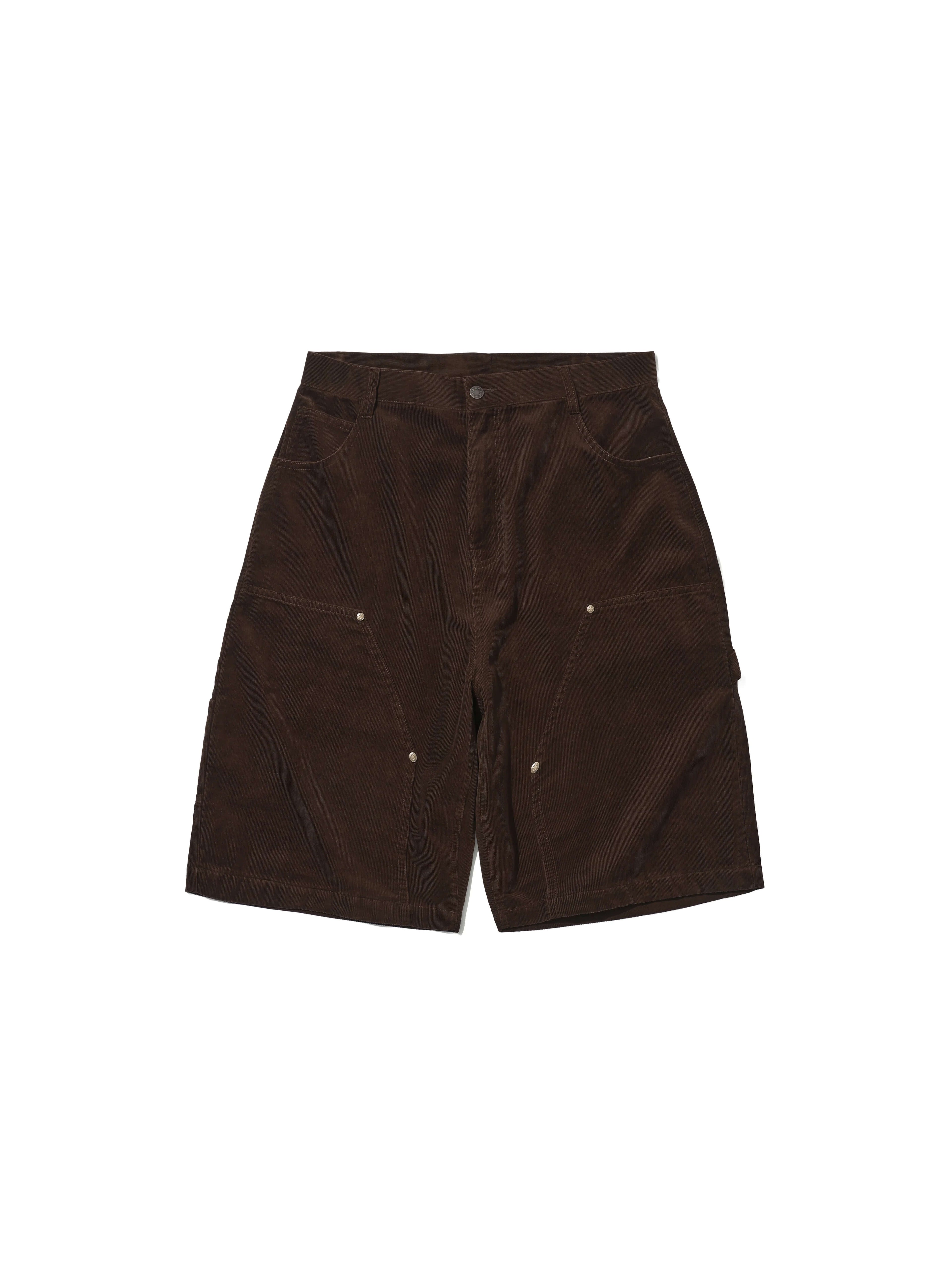 LIBERAFIT Double Knee Patch Corduroy Shorts