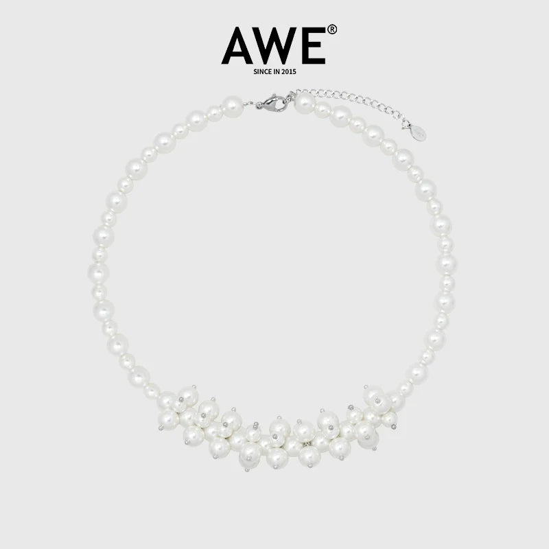 AWE Luxury Flower Pearl Necklace
