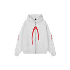 Achock Heavyweight Logo Printed Zip Up Hoodie