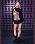 MEDM × JOJO Washed Distressed Character Print Long Sleeve Tee
