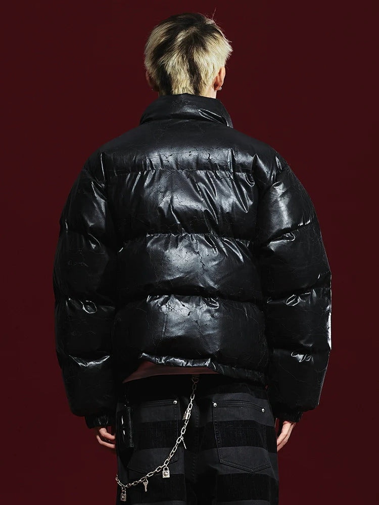 Remedy Cracked Design Puffer Jacket