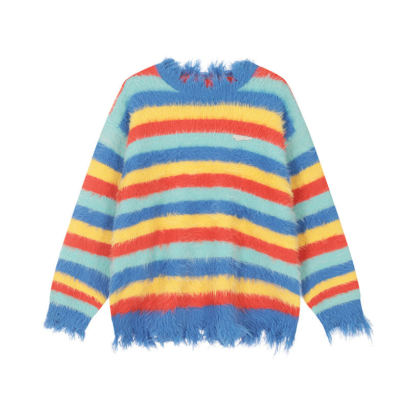 Achock Gradient Striped Knit Sweater