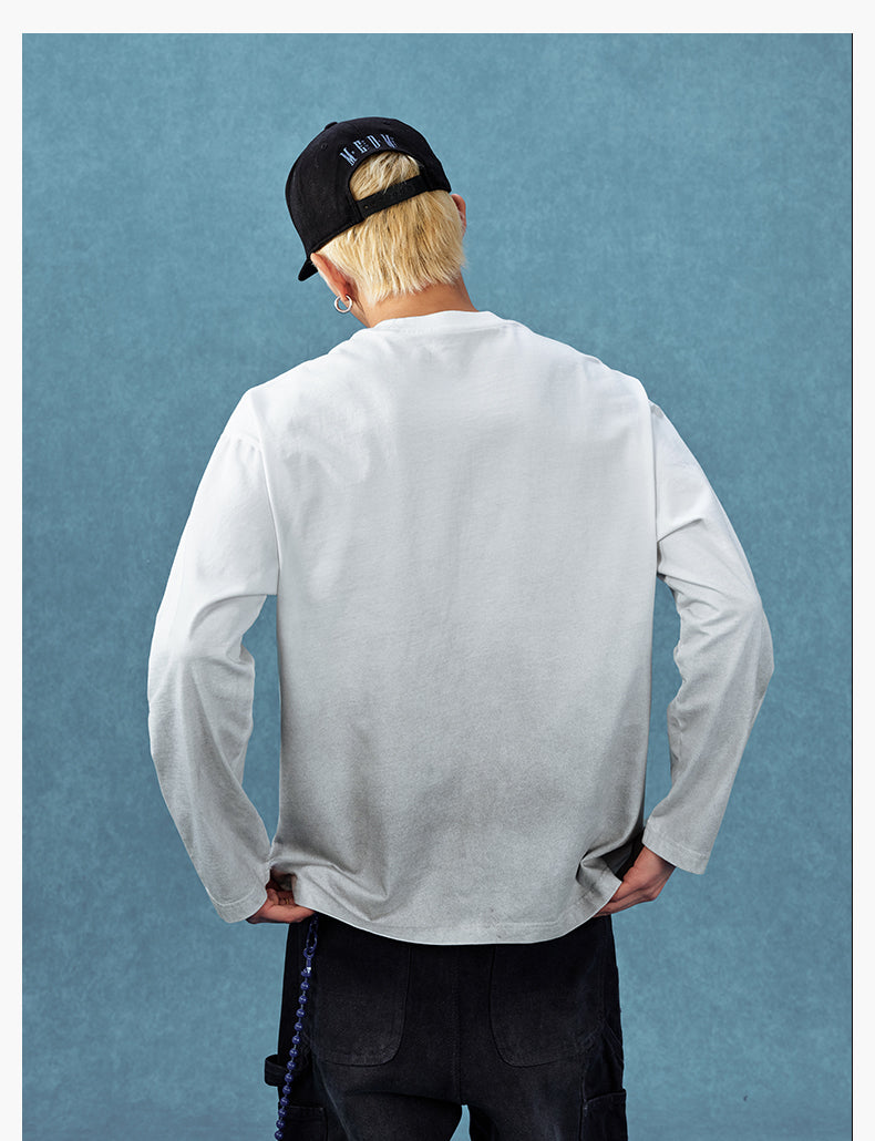 MEDM Gradient Washed Long Sleeve Tee