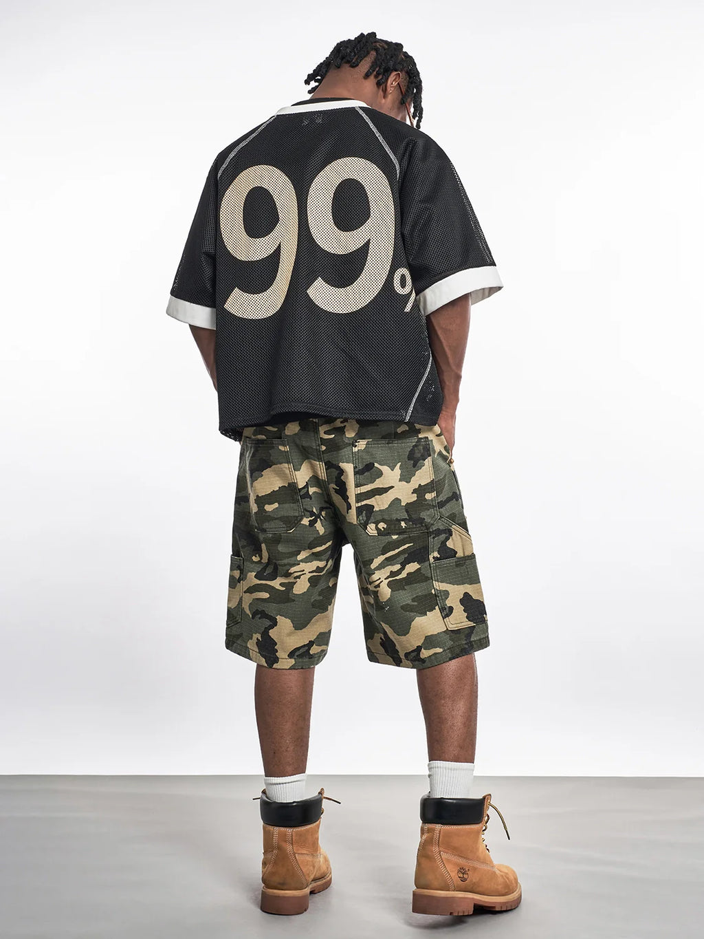 F3F Select Ripstop Double Knee Camouflage Studs Work Shorts