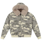 MEDM Detachable Fur Camouflage Hooded Jacket