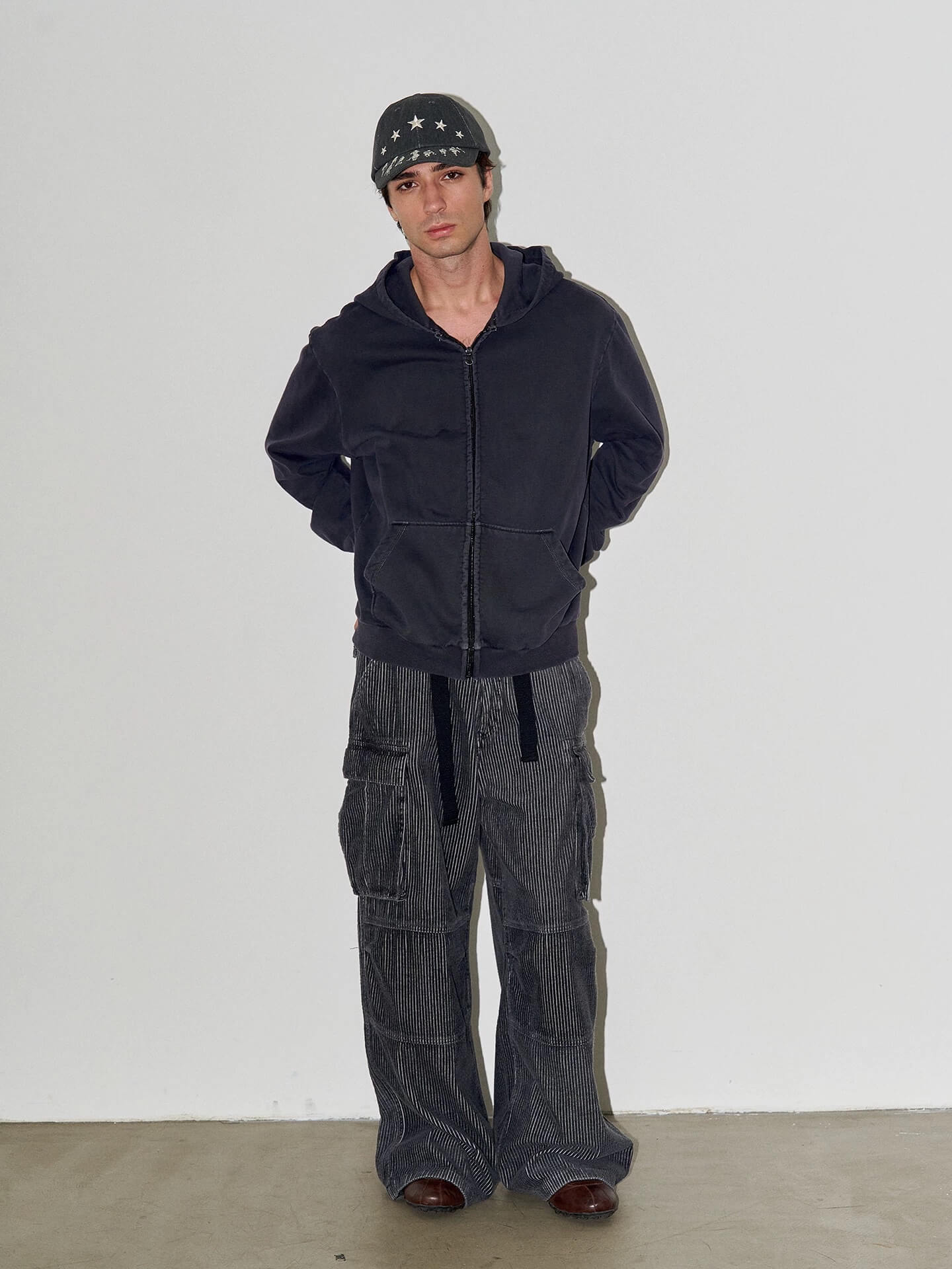 LIBERAFIT Vintage Corduroy Flap Pocket Baggy Cargo Pants