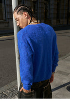 STEEPC Wool Blend Heart Patch Knit Sweater