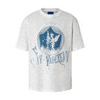 YADcrew Angel Print Star Studded Pearl Embellished Tee