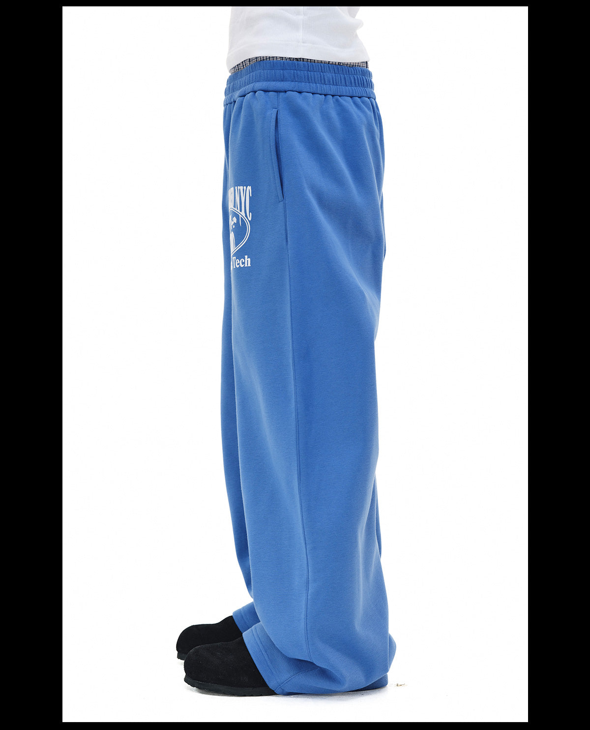 NOVACAM Flocking Print Baggy Sweatpants