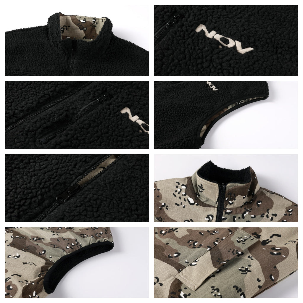 NOVACAM Camouflage Fleece Reversible Vest