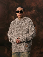 1807 Mixed Yarn Knit Hoodie