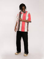 EMPTY REFERENCE Hand Painted Striped Short Sleeved Shirt