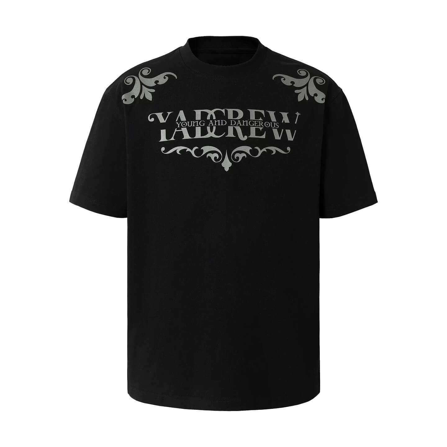 YADcrew Baroque Raised Logo Print Tee