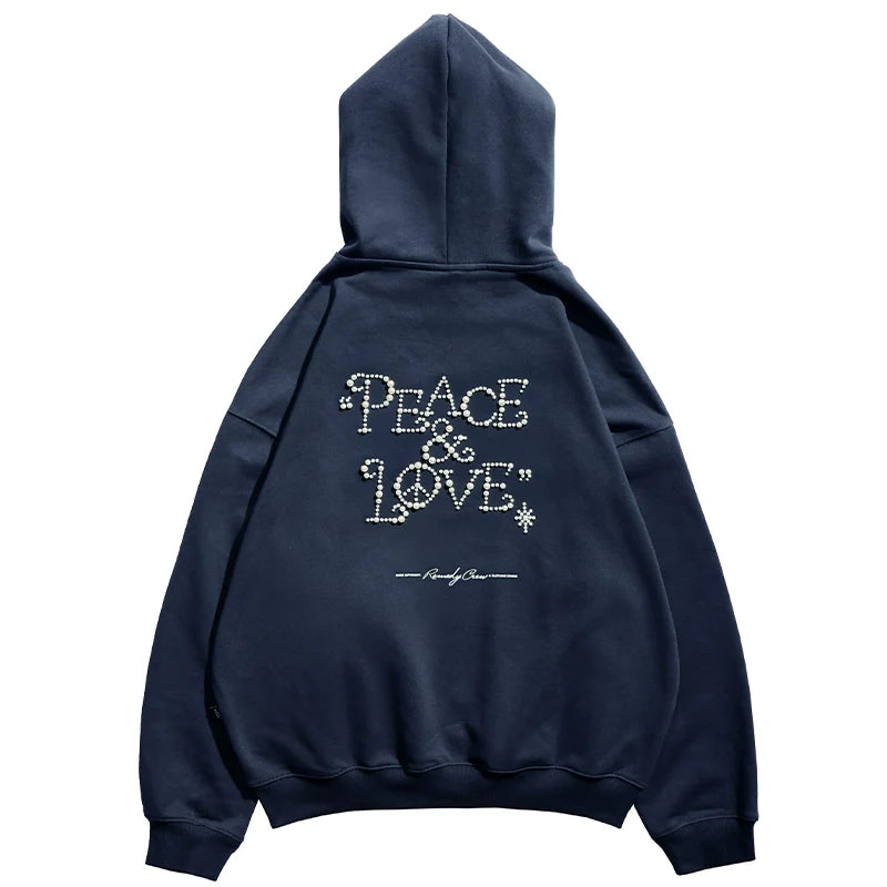 Remedy PEACE LOVE Pearl Embroidered Hoodie