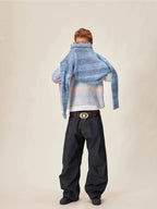 EVILKNIGHT(EK) Gradient Striped Knit Sweater