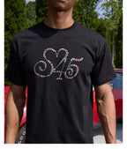 S45 Diamond Heart Stud Logo Tee