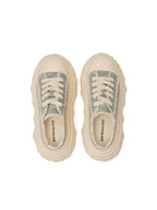 1807 INF-008 Gothic Lace Up Canvas Paisley Chunky Half Sneakers