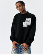 MEDM Angel Print Patch Sweatshirt