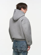 BLIND NO PLAN Embroidered Plunging Sleeve Air Hoodie
