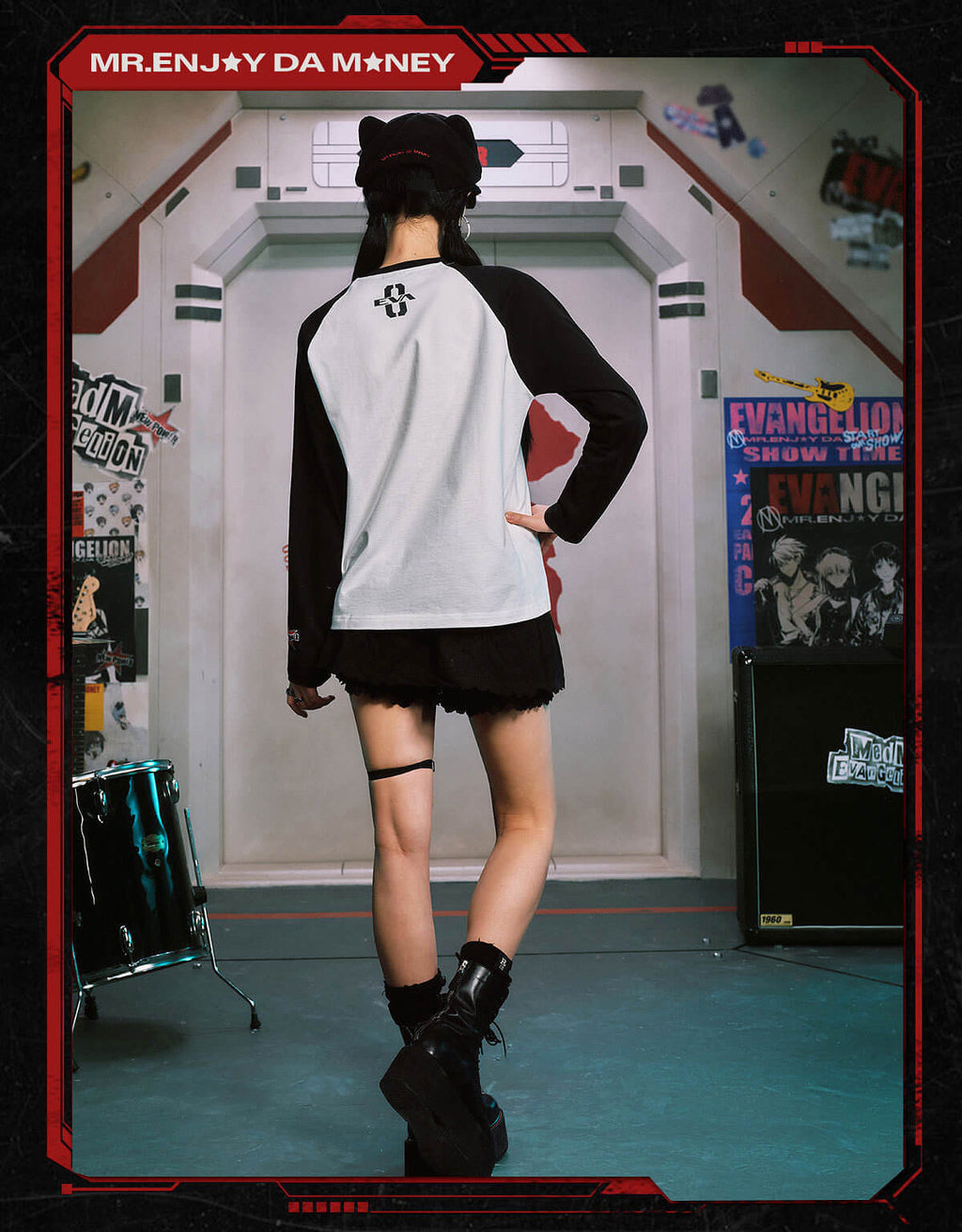 MEDM x EVA NEVER END Character Print Raglan Long Sleeve Tee