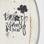 EMPTY REFERENCE Ink Graffiti Flower Print Long Sleeved Shirt