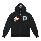 MEDM Blooming Star Embroidered Zip-Up Hoodie