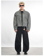 F3F Select Deconstructed Stitching Washed Denim Jacket