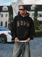 MEDM Leopard Faux Fur Layered Hoodie