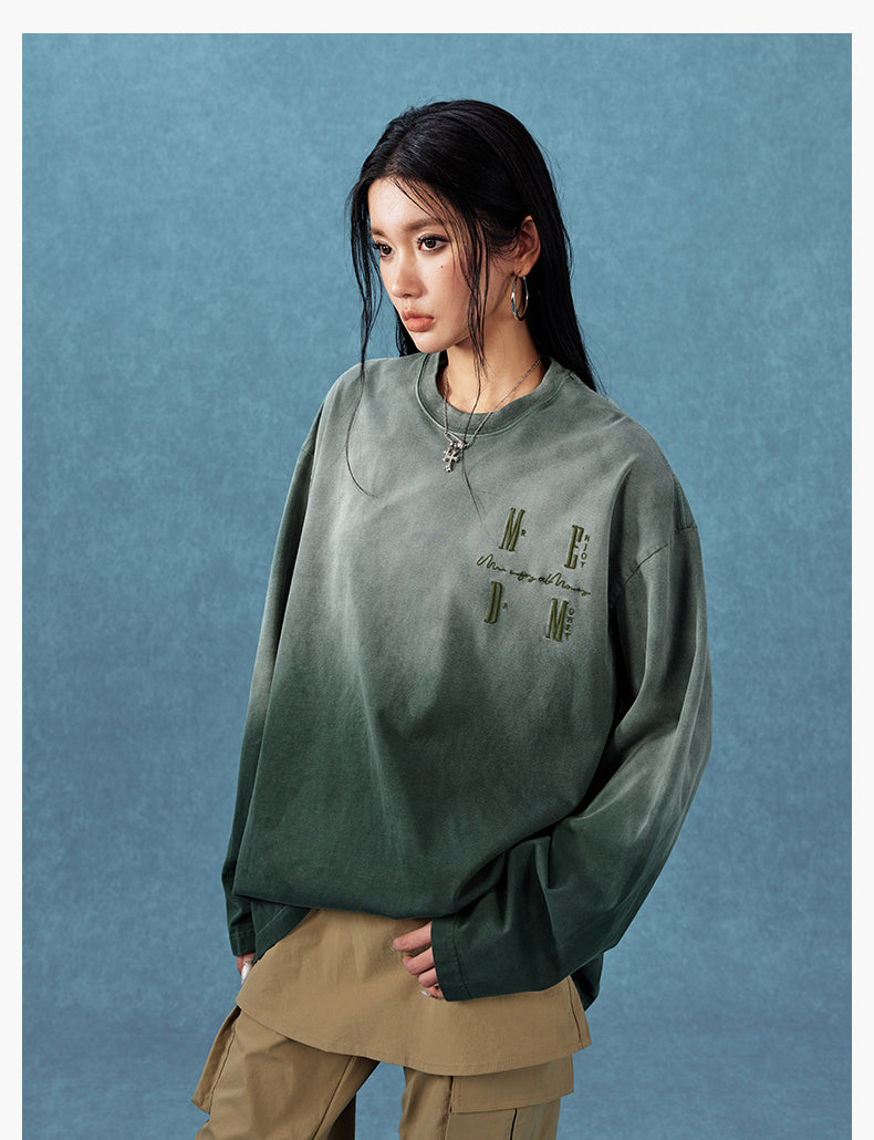 MEDM Gradient Washed Long Sleeve Tee
