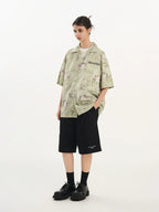 Harsh and Cruel Full Print Floral Draped Cuban Shirt