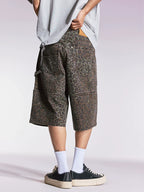 Remedy Leopard and Camouflage Work Painter Baggy Shorts