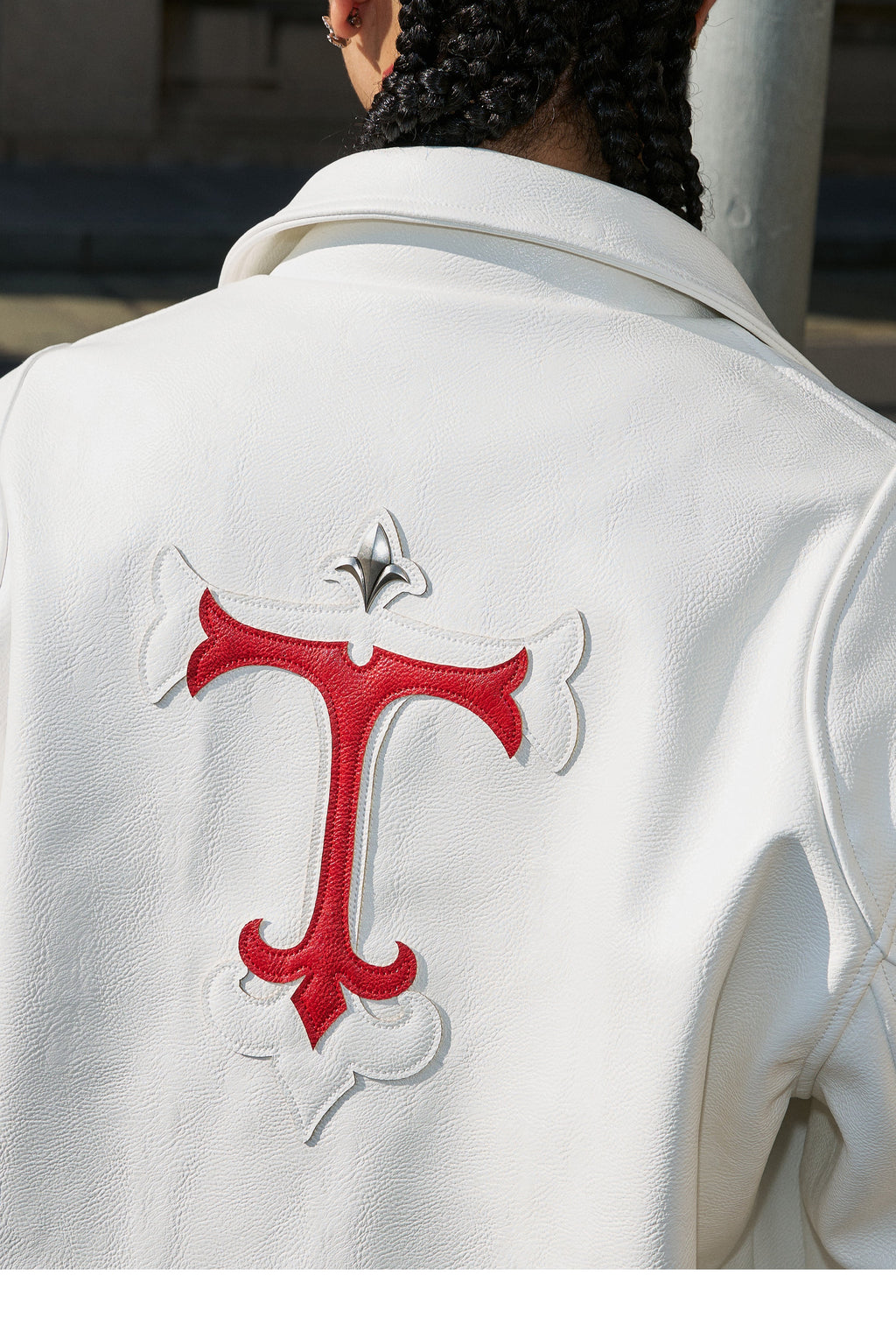 STEEPC Two Tone Leather Racing Jacket