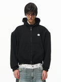 BLIND NO PLAN 3D Reconstructed Metal Logo Zip-Up Hoodie