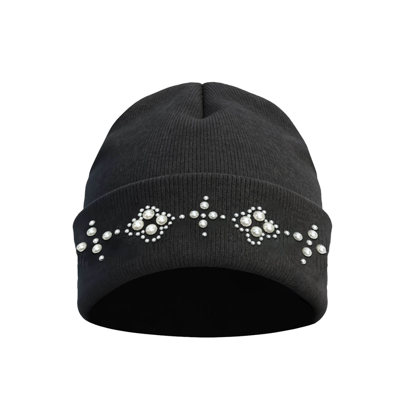 YADcrew Pearl Embellished Knit Beanie